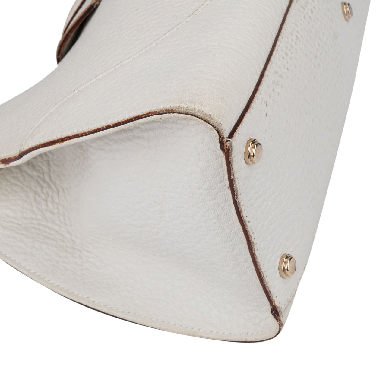 Gucci Gucci White Leather Jackie Handbag Wit