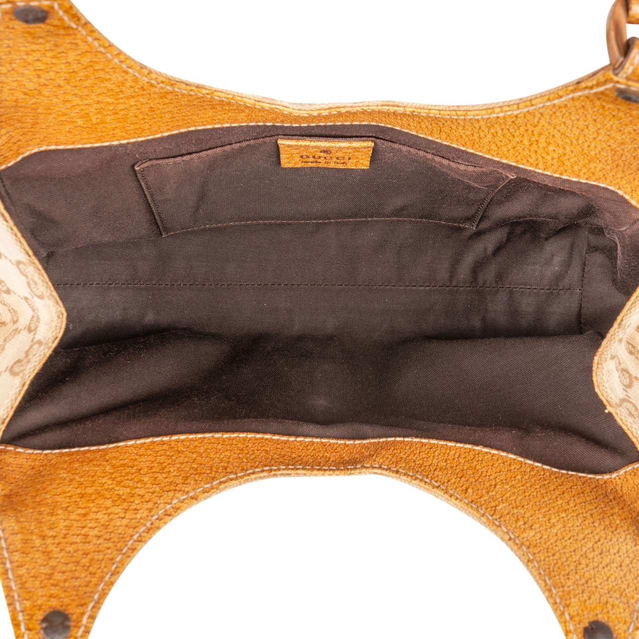 Gucci Monogram GG Canvas Lizard-Embossed Leather Small New Jackie Shoulder Bag Beige