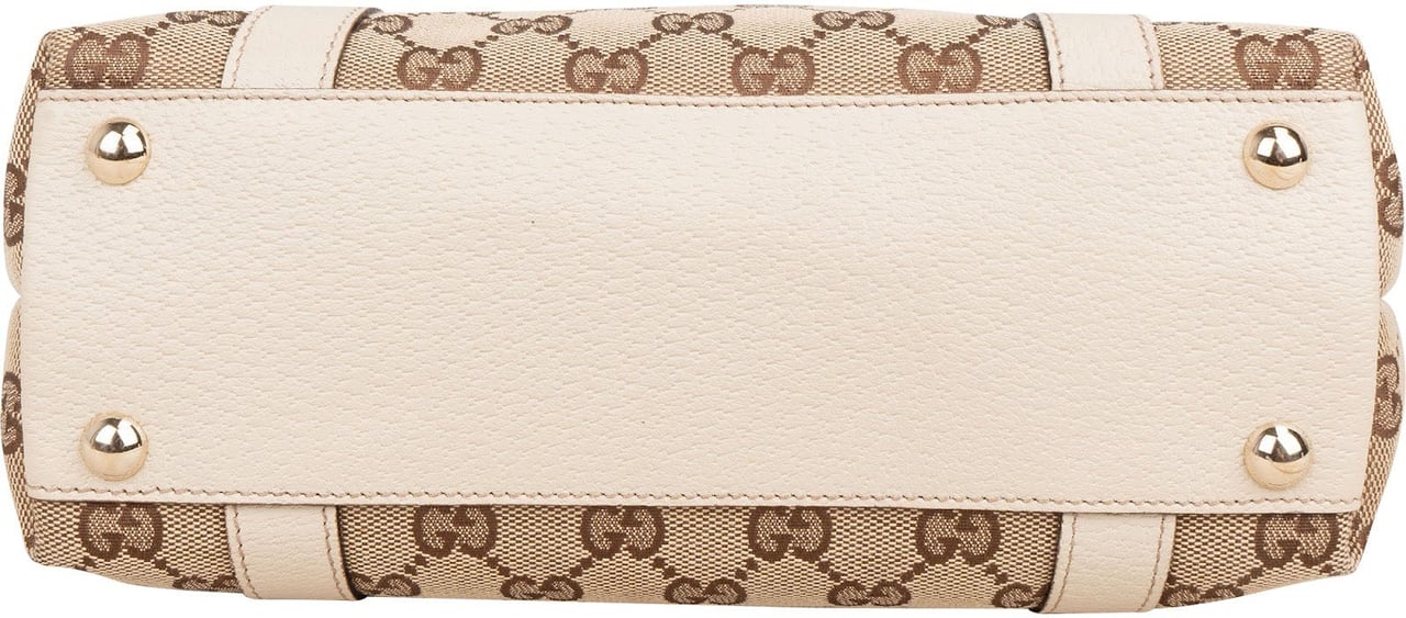 Gucci Monogram GG Canvas Abbey Small Tote Shoulder Bag Beige
