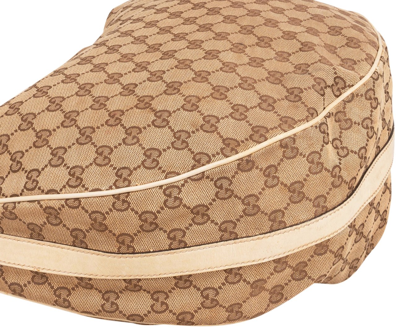 Gucci Monogram GG Canvas Britt Interlocking G Hobo Shoulder Bag Beige