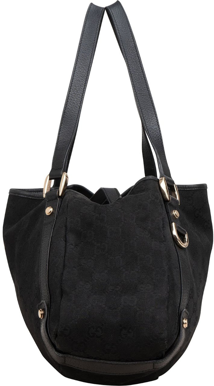 Gucci Monogram GG Canvas Abbey D-Ring Hobo Shoulder Bag Zwart