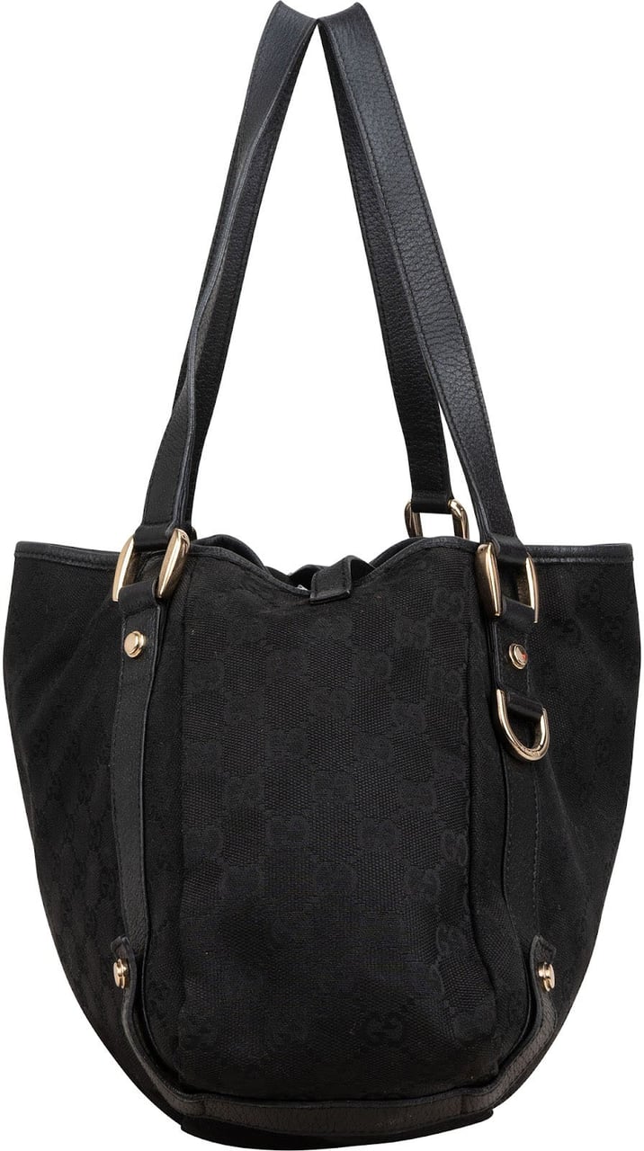 Gucci Monogram GG Canvas Abbey D-Ring Hobo Shoulder Bag Zwart