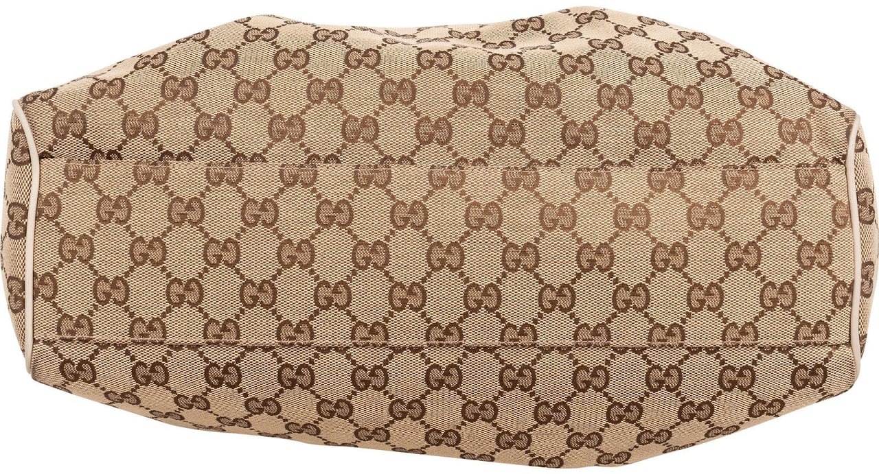 Gucci Monogram GG Canvas Sukey Tote Handbag Beige
