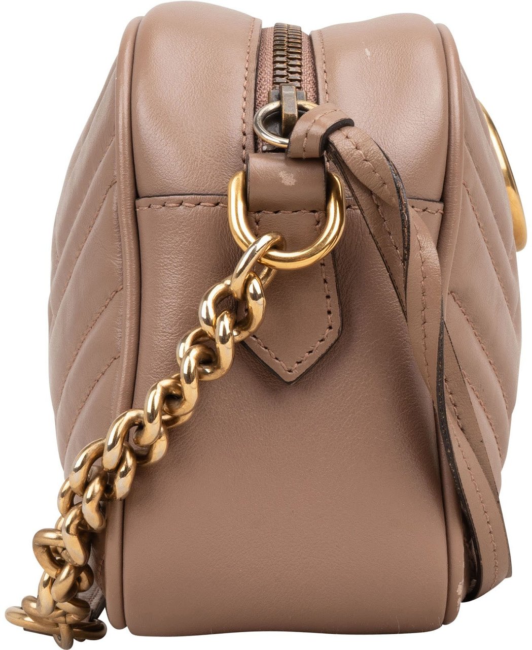 Gucci Chevron Matelassé Leather GG Marmont Camera Crossbody Bag Rood