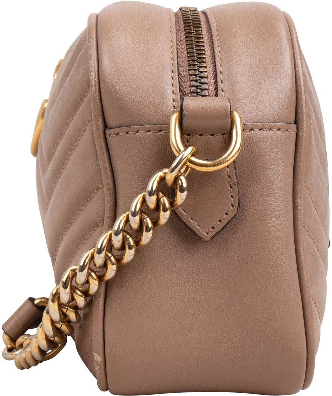 Gucci Chevron Matelassé Leather GG Marmont Camera Crossbody Bag Rood