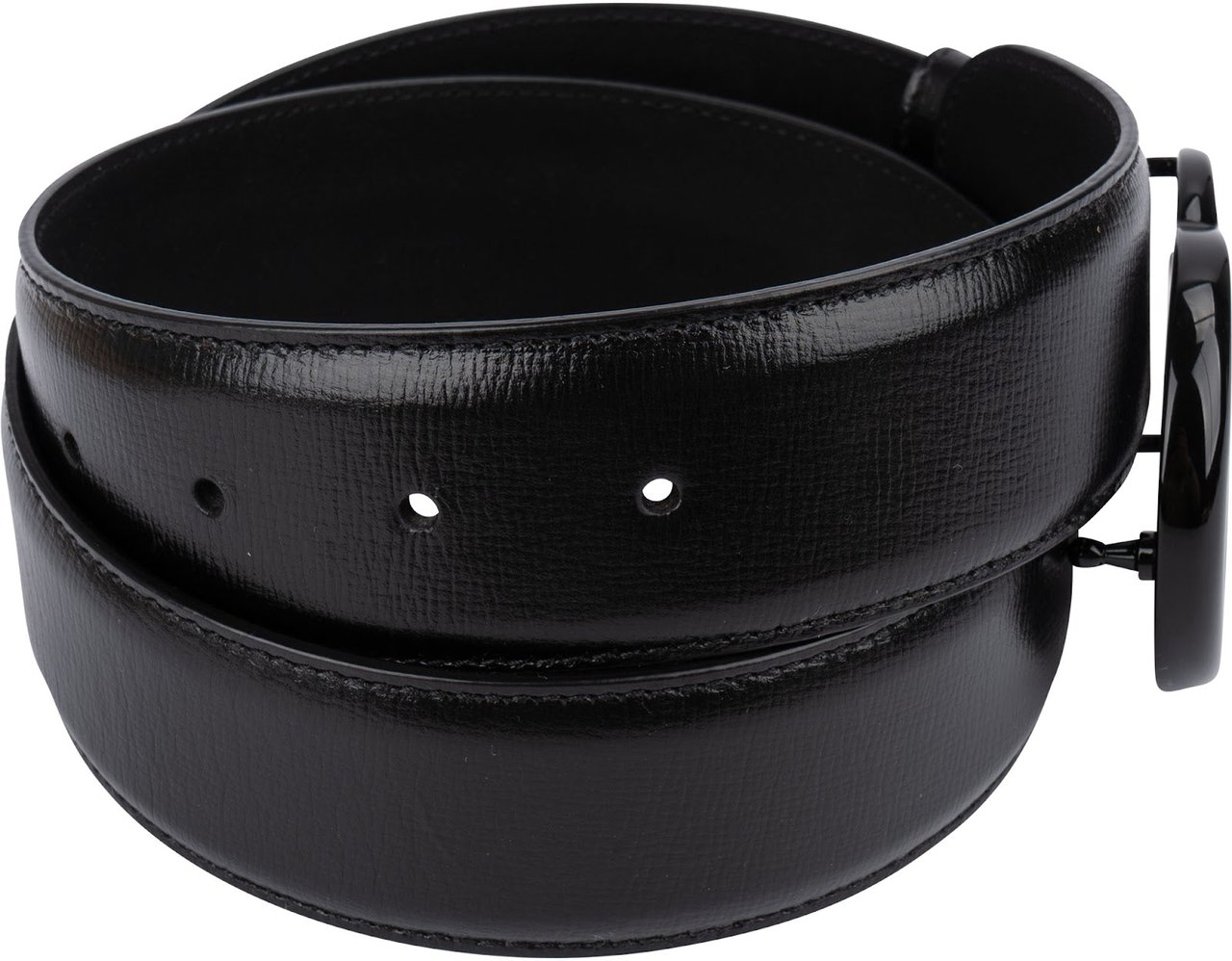 Gucci Black Leather GG Marmont Belt (75 / 30) Zwart