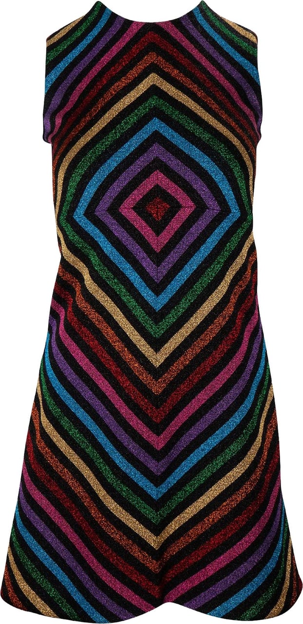 Gucci Multicolor Glitter Symmetric Pattern Top Dress (XS) Divers
