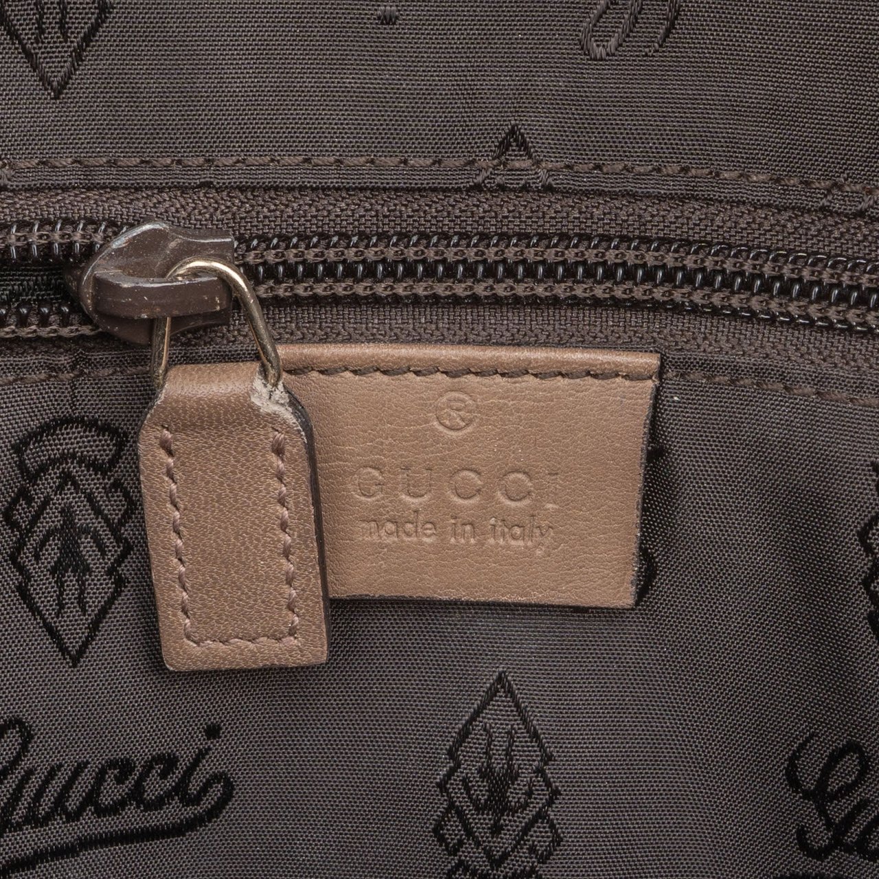Gucci Guccissima Leather Small Tote Shoulder Bag Taupe