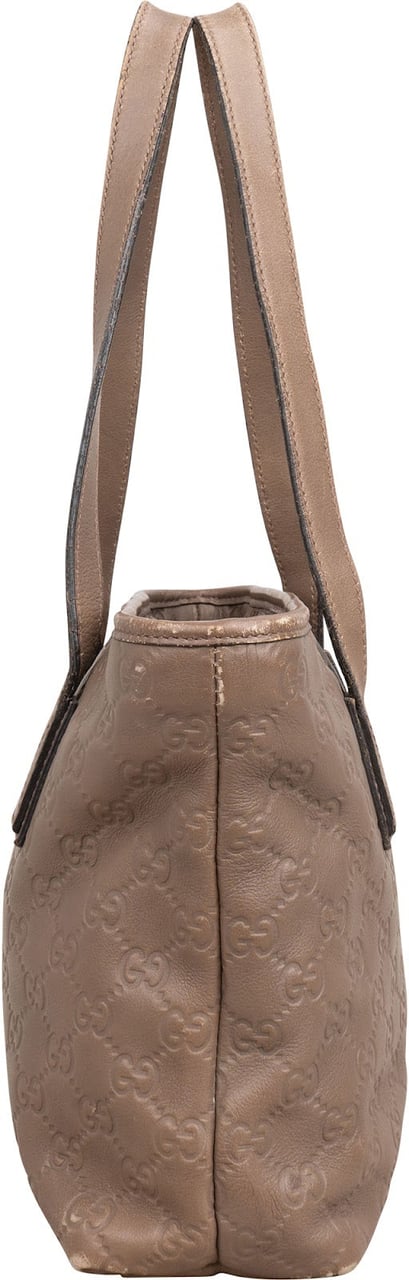 Gucci Guccissima Leather Small Tote Shoulder Bag Taupe