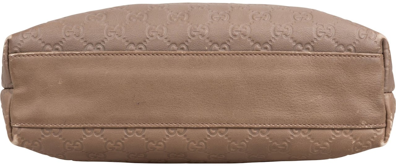 Gucci Guccissima Leather Small Tote Shoulder Bag Taupe