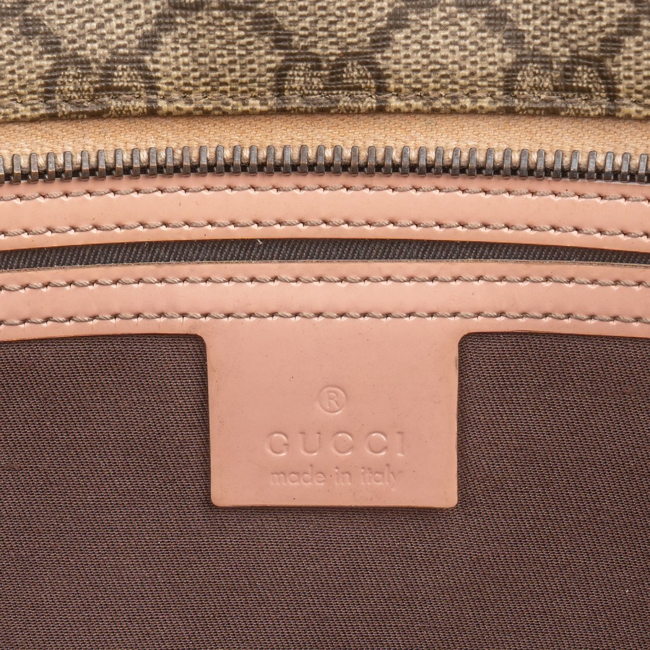 Gucci Monogram GG Supreme Joy Tote Shoulder Bag Beige