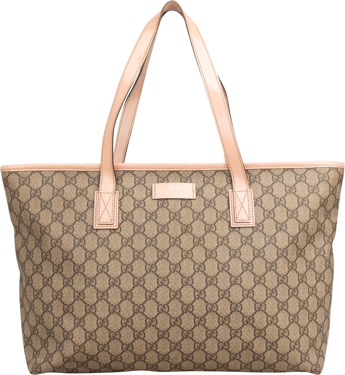 Gucci Monogram GG Supreme Joy Tote Shoulder Bag Beige