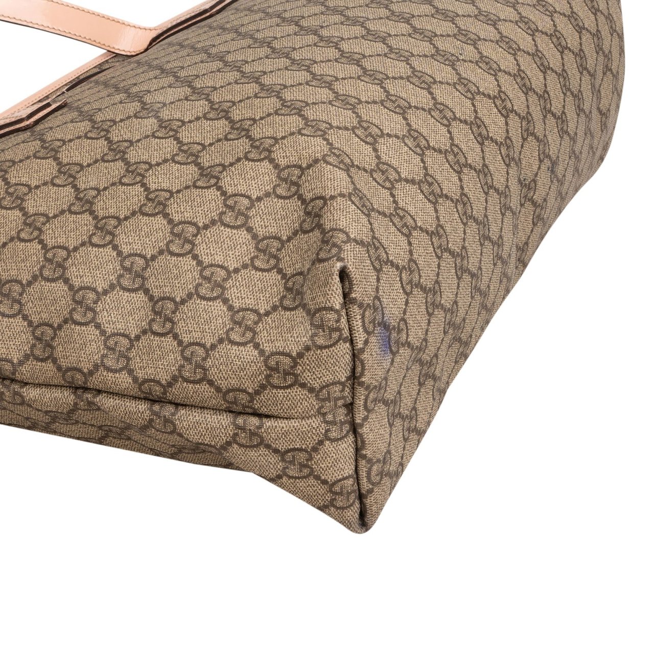 Gucci Monogram GG Supreme Joy Tote Shoulder Bag Beige