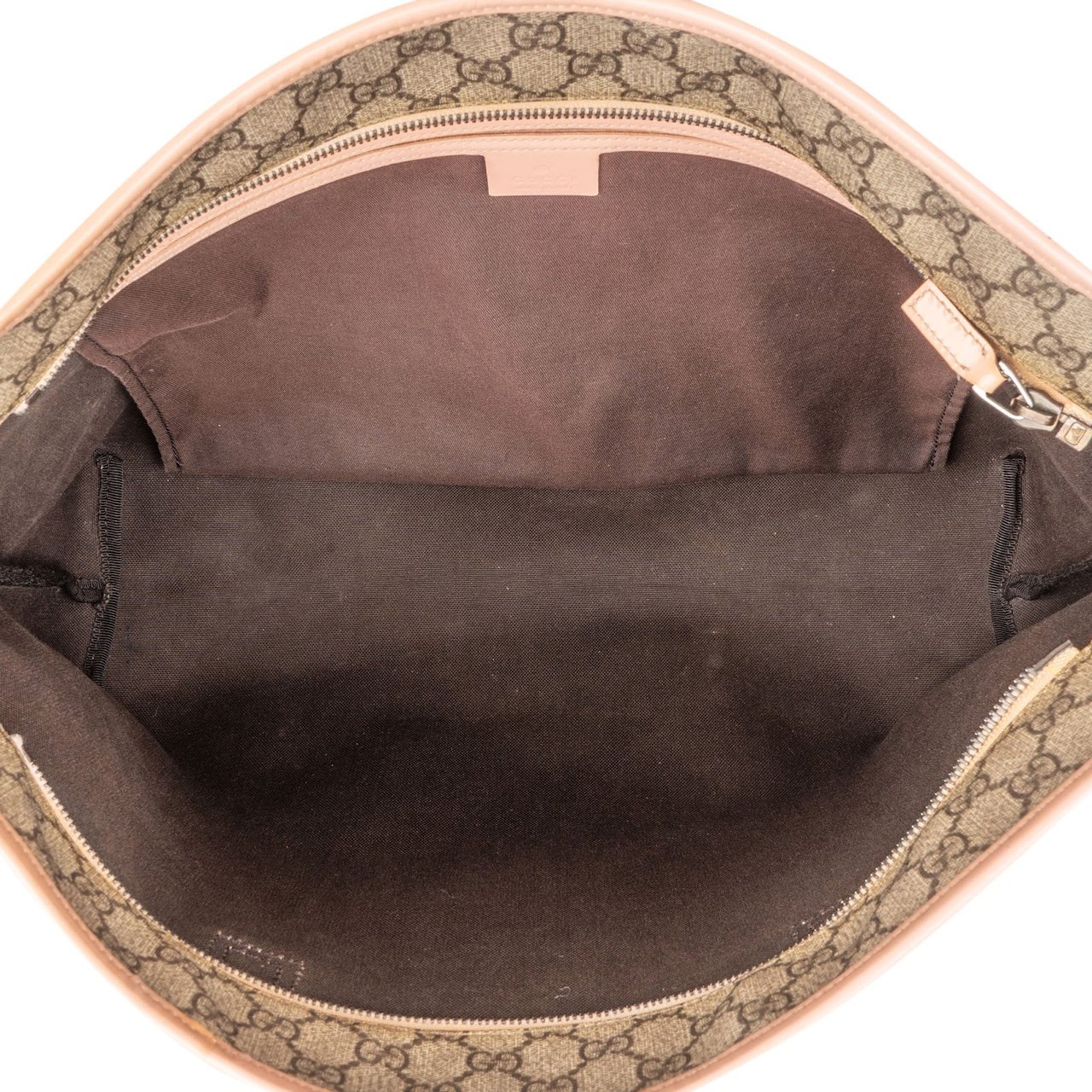 Gucci Monogram GG Supreme Joy Tote Shoulder Bag Beige