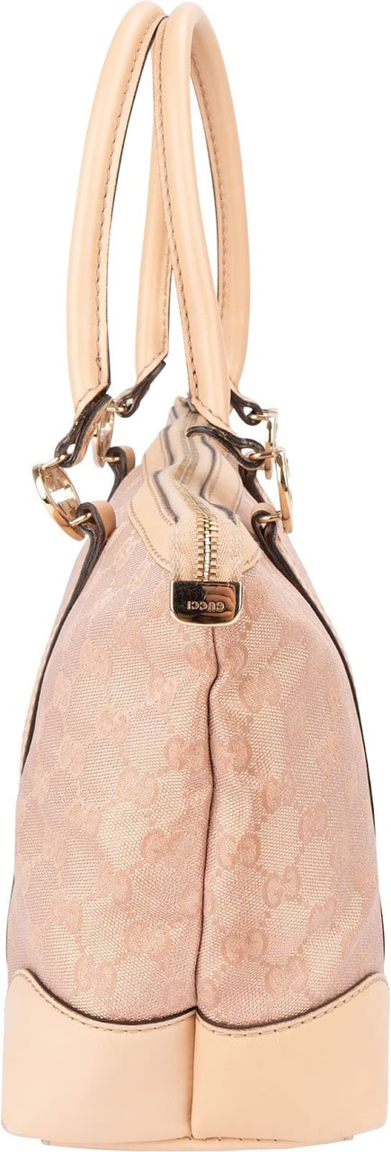 Gucci Monogram GG Metallic Canvas Lovely Heartbit Tote Handbag Beige