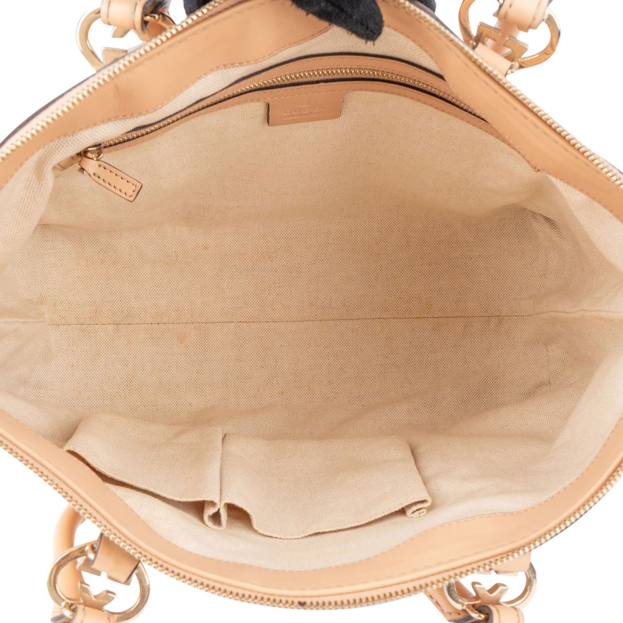 Gucci Monogram GG Metallic Canvas Lovely Heartbit Tote Handbag Beige