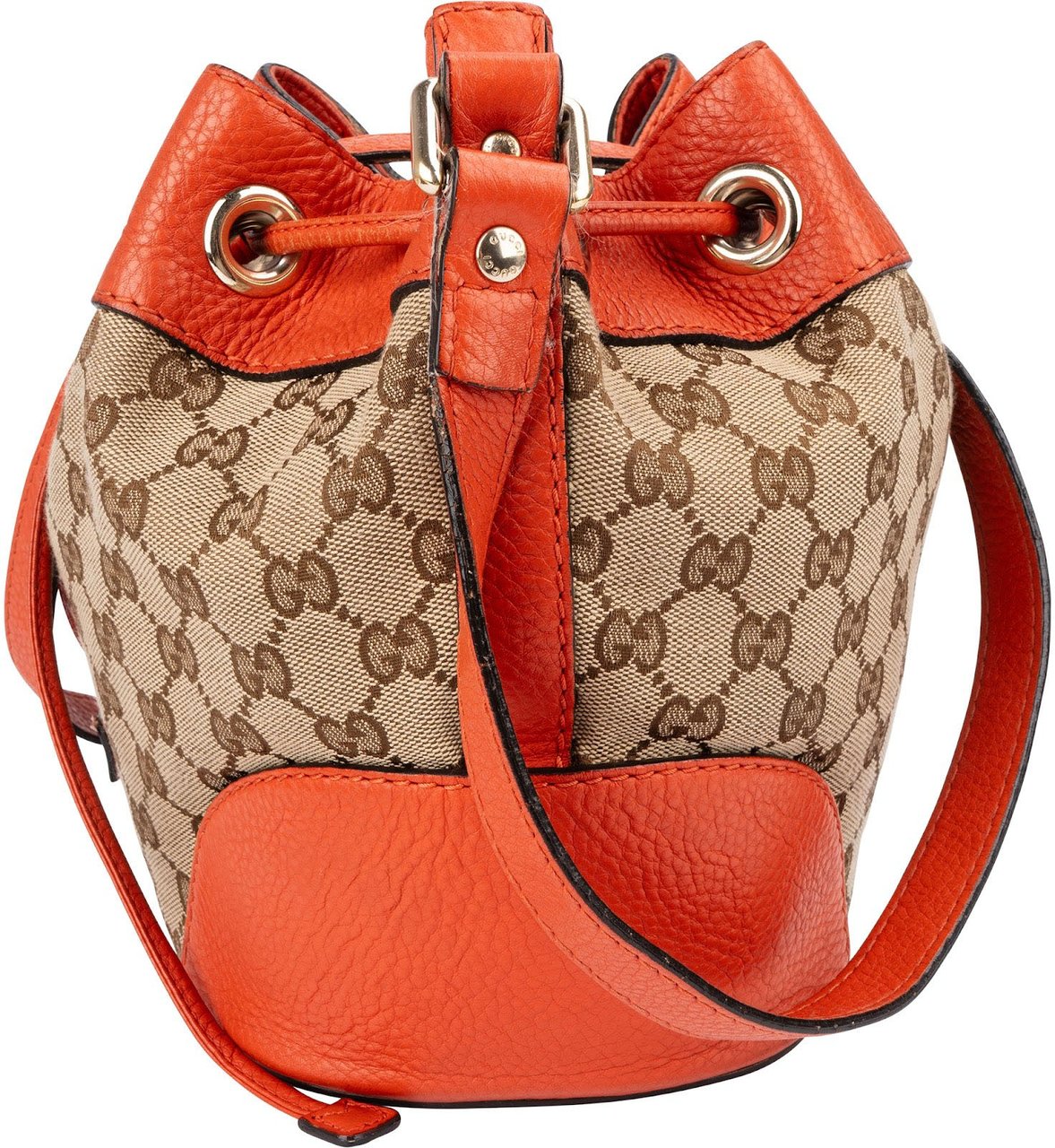 Gucci Monogram GG Canvas Small Bucket Crossbody Bag Beige