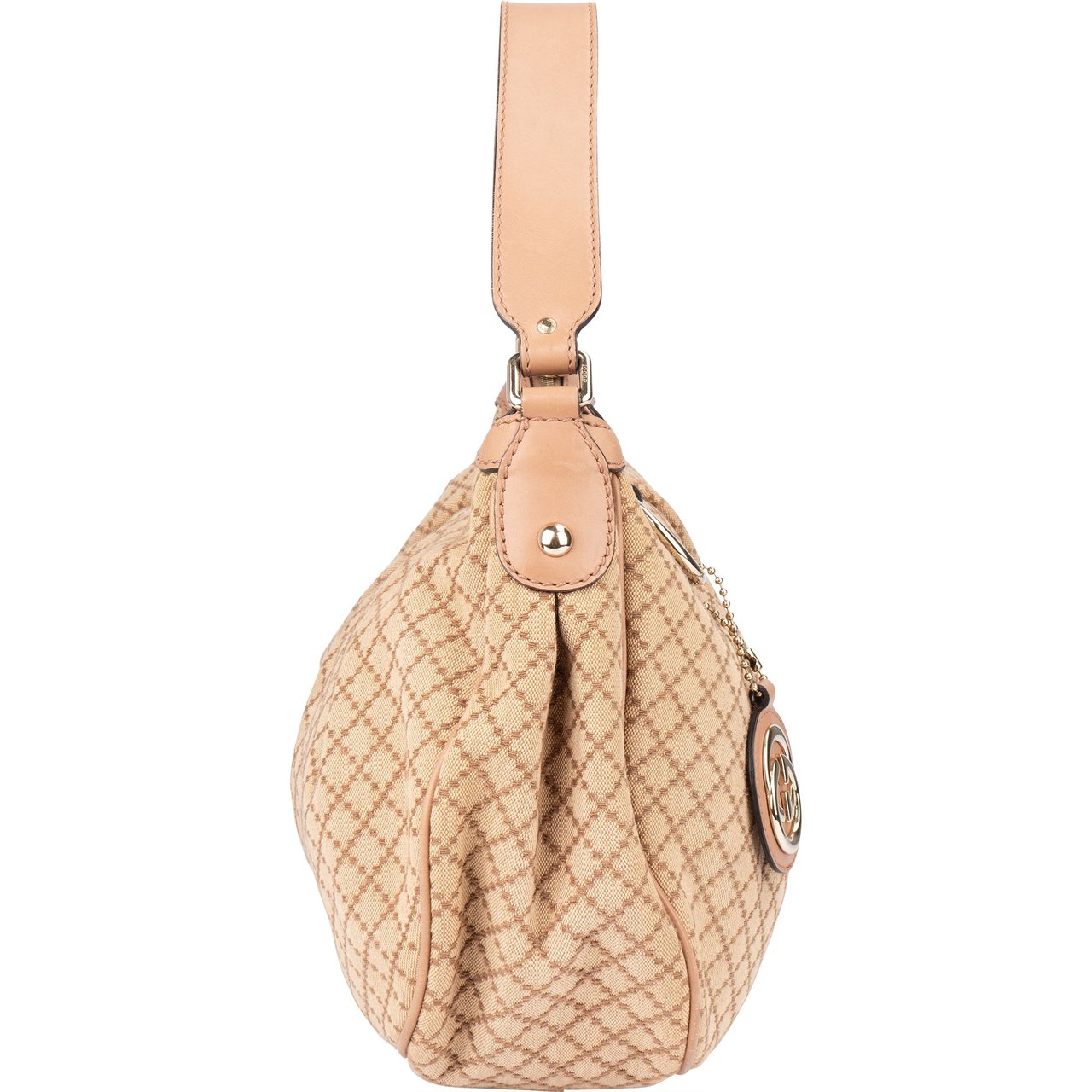 Gucci Gucci Diamante Monogram Sukey Handbag Beige