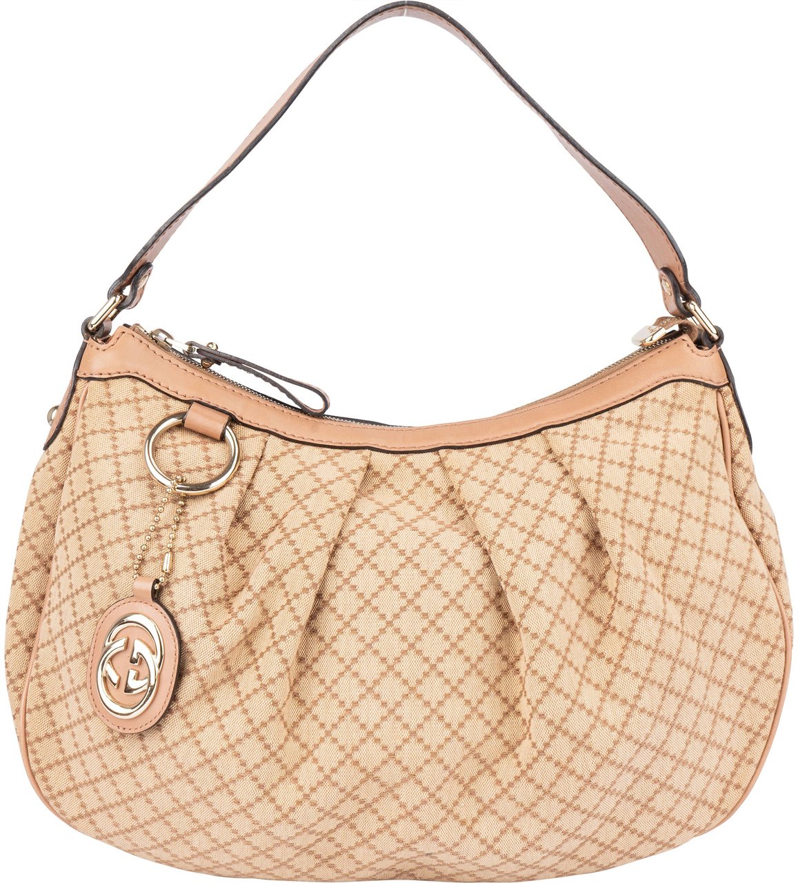 Gucci Gucci Diamante Monogram Sukey Handbag Beige