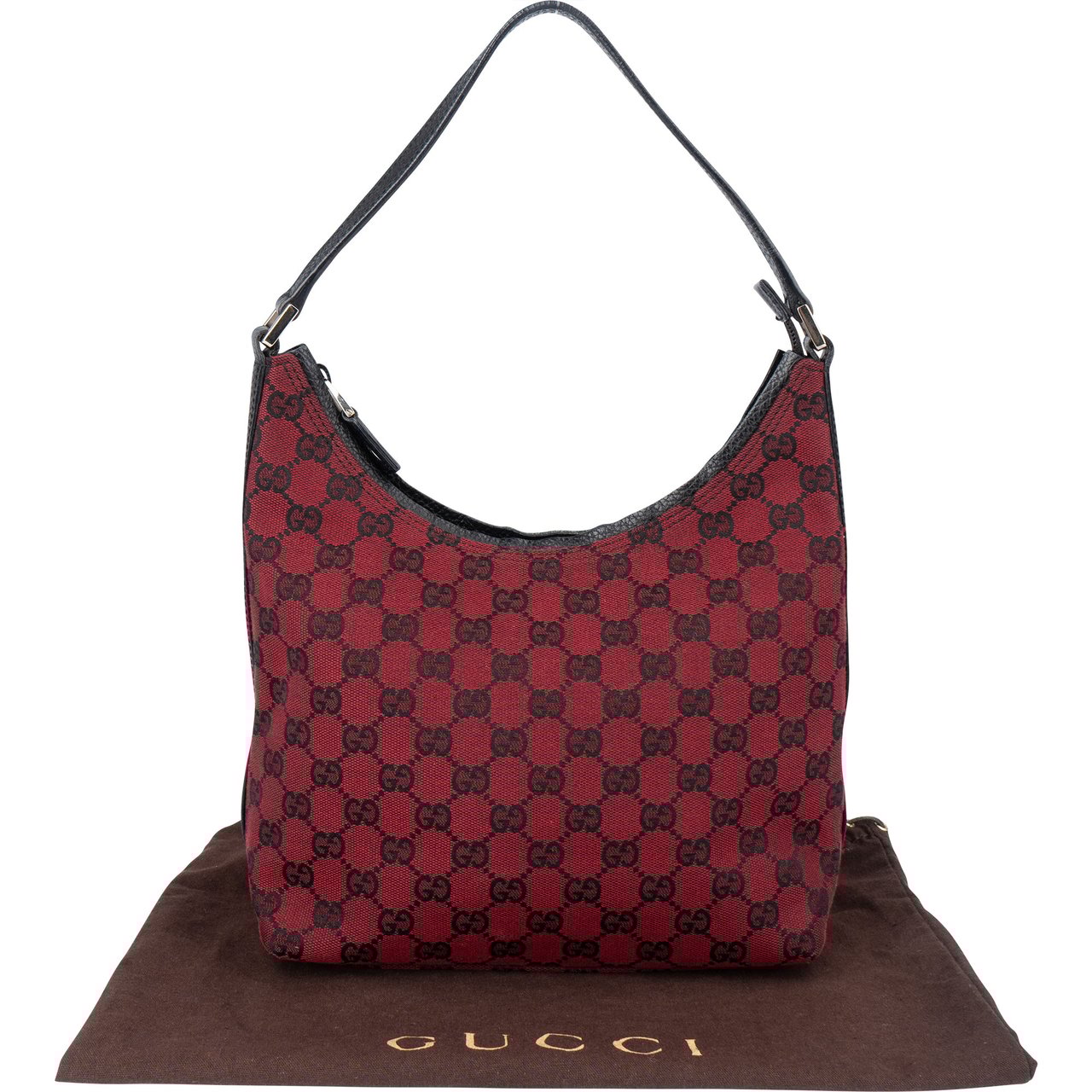 Gucci Gucci Red GG Monogram Shoulder Bag Rood