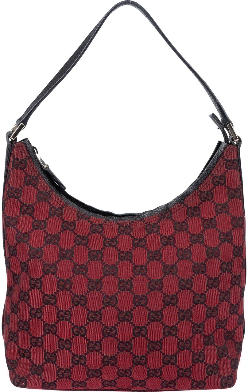Gucci Gucci Red GG Monogram Shoulder Bag Rood