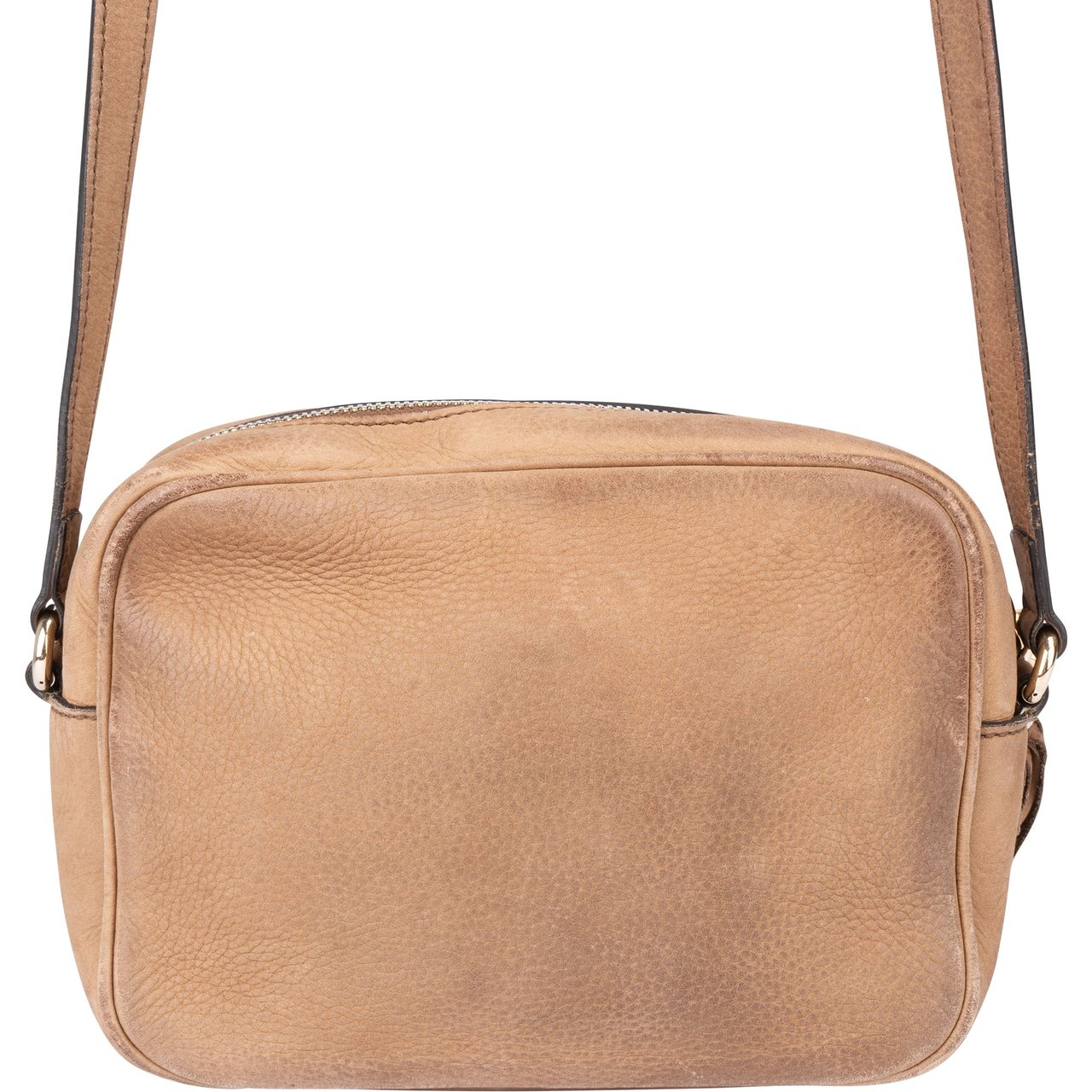 Gucci Gucci Suede GG Soho Crossbody Bag Bruin