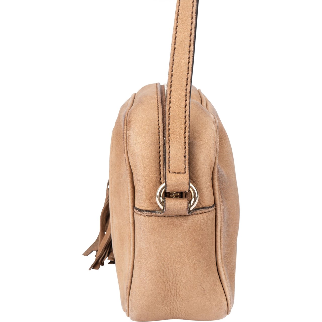 Gucci Gucci Suede GG Soho Crossbody Bag Bruin