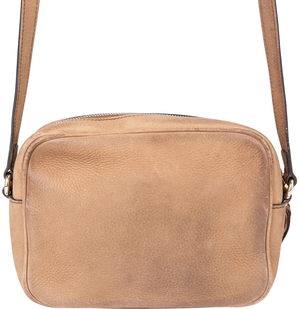 Gucci Suede GG Soho Crossbody Bag Bruin