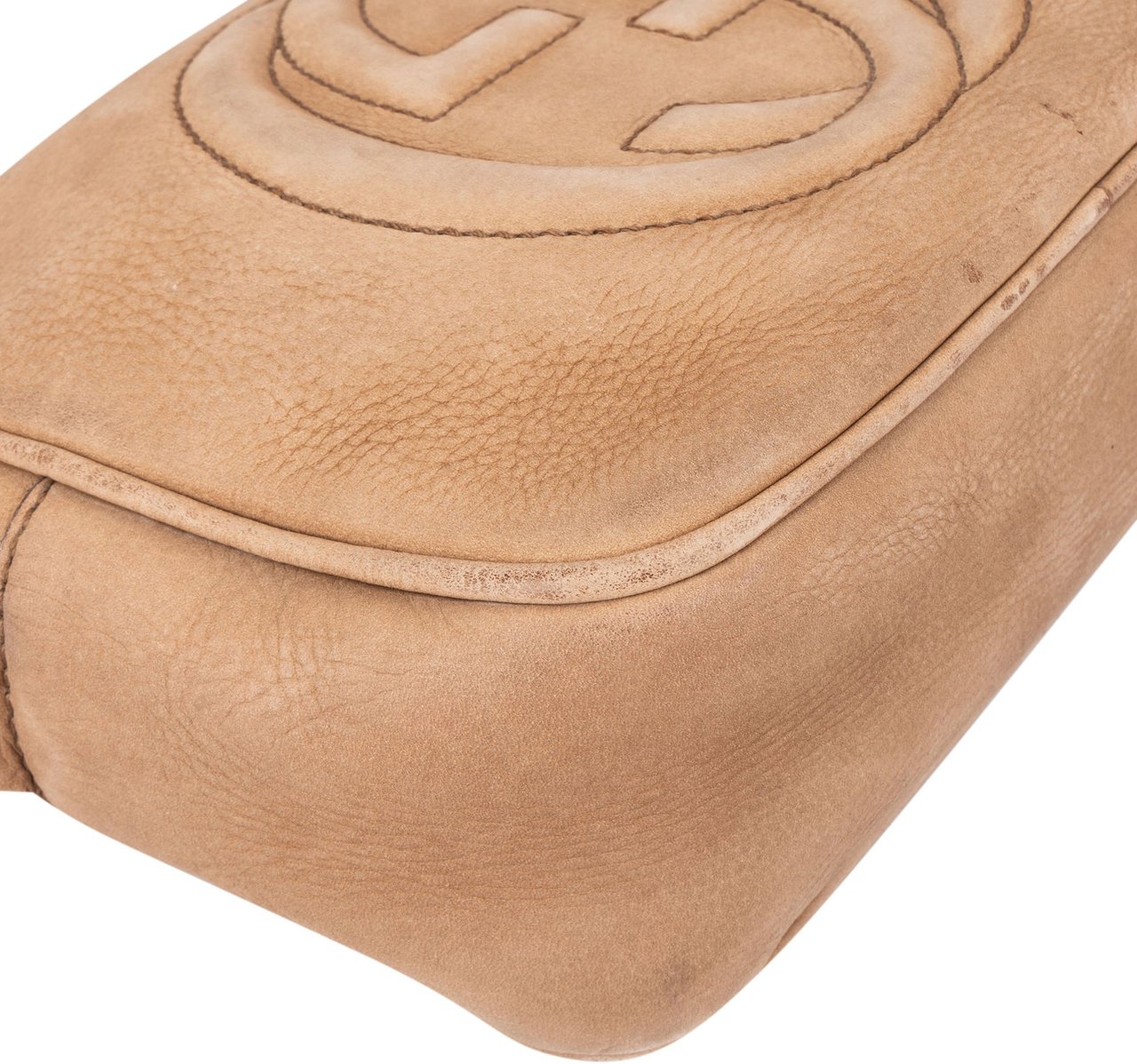 Gucci Suede GG Soho Crossbody Bag Bruin
