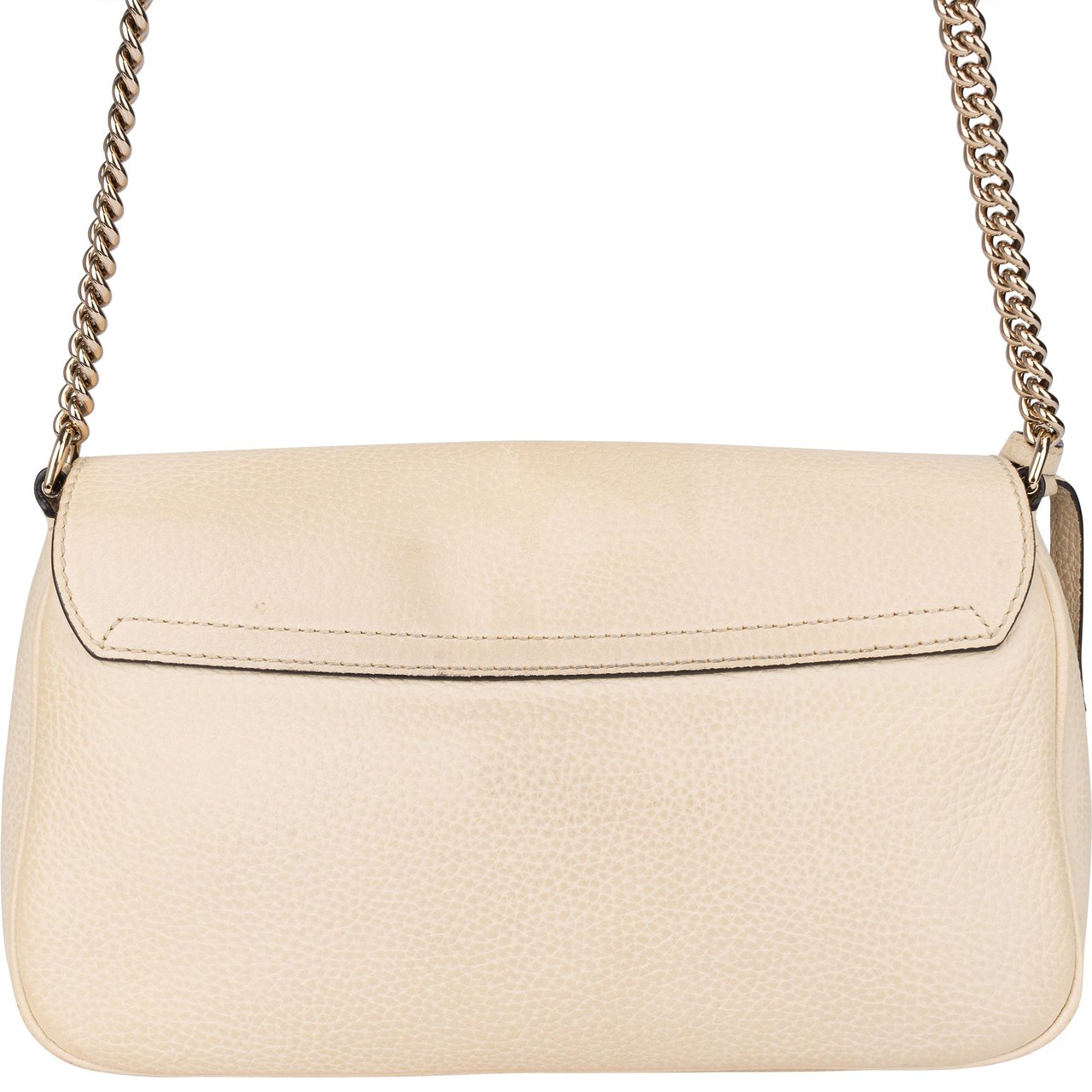 Gucci Gucci Leather Soho GG Crossbody Bag Wit