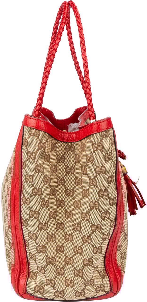 Gucci Gucci GG Monogram Bamboo Handbag Bruin