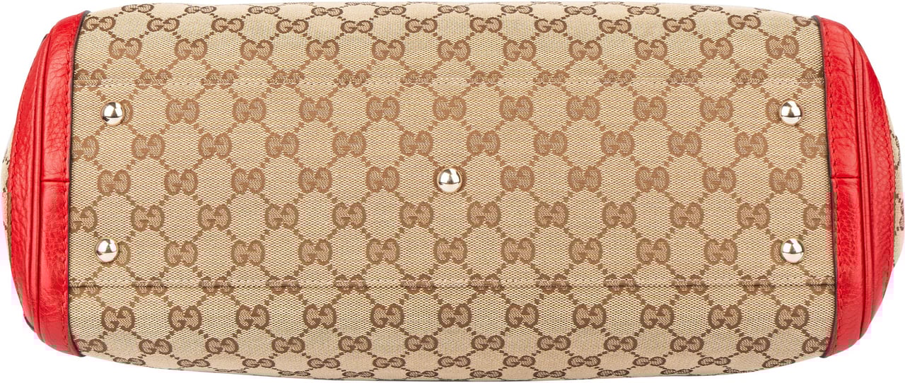 Gucci Gucci GG Monogram Bamboo Handbag Bruin