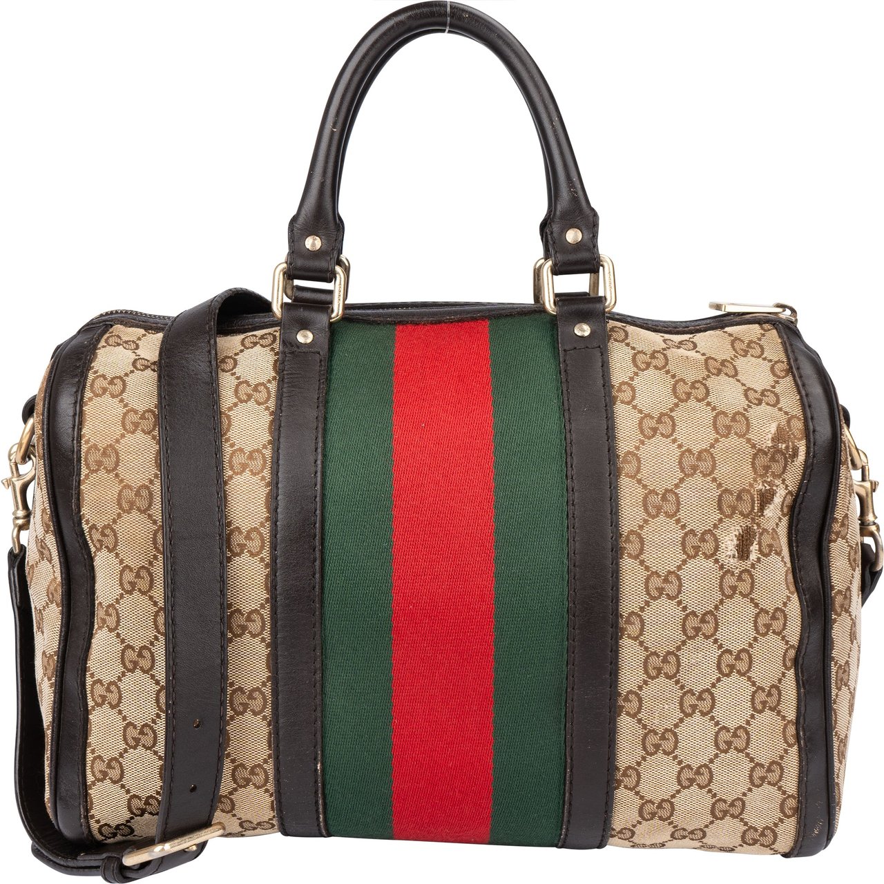 Gucci Gucci GG Monogram Boston Handbag Bruin