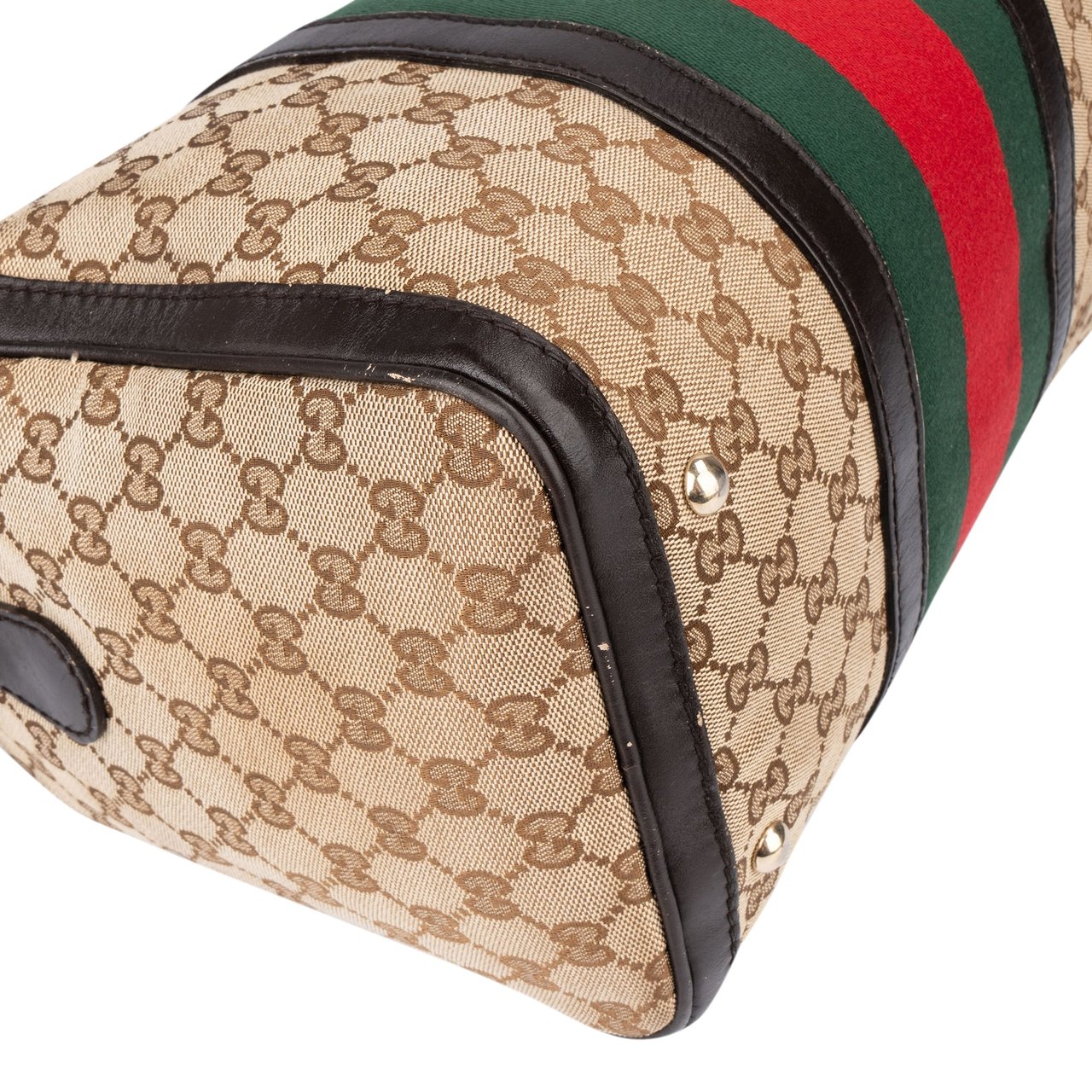 Gucci Gucci GG Monogram Boston Handbag Bruin