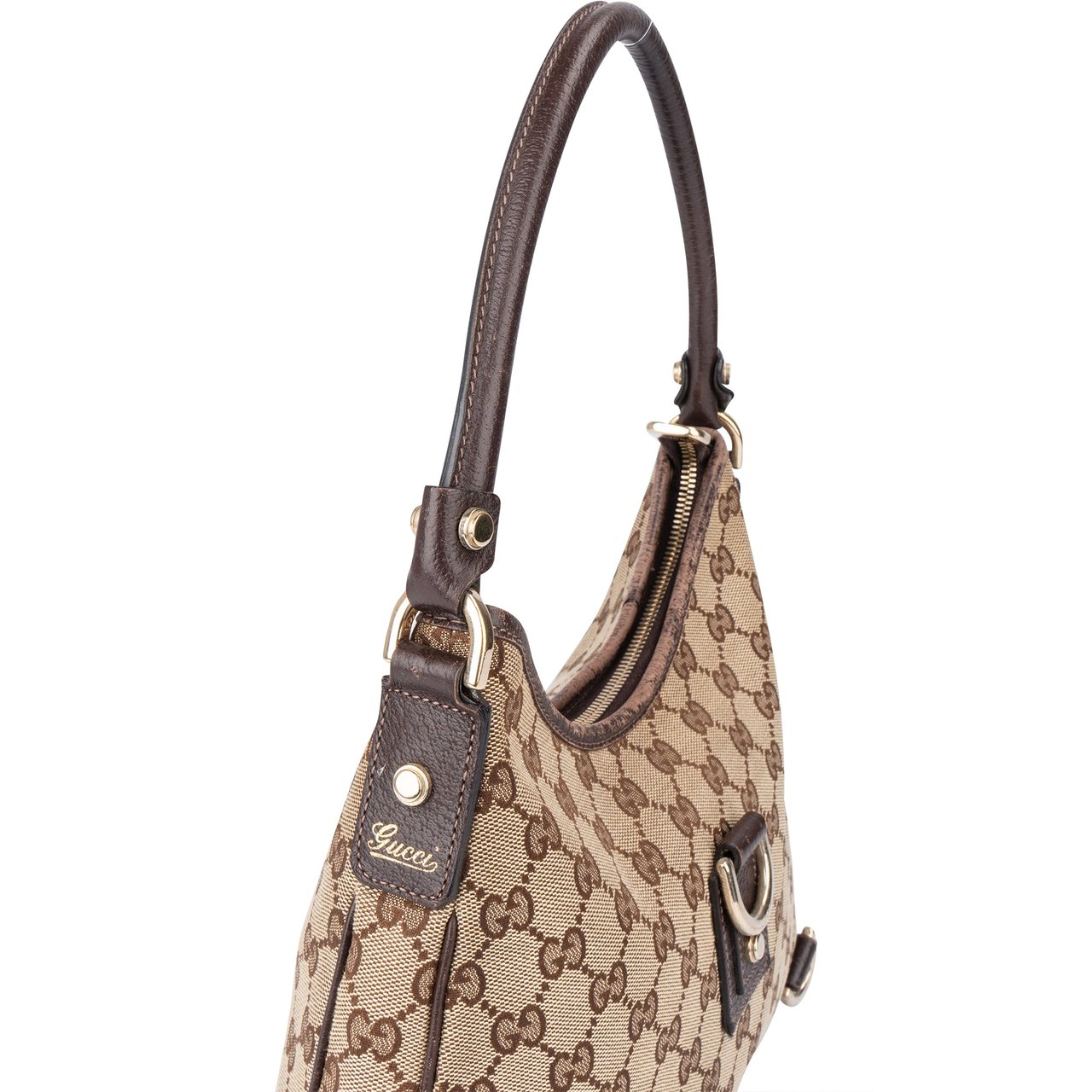 Gucci Gucci GG Monogram Abbey Handbag Bruin