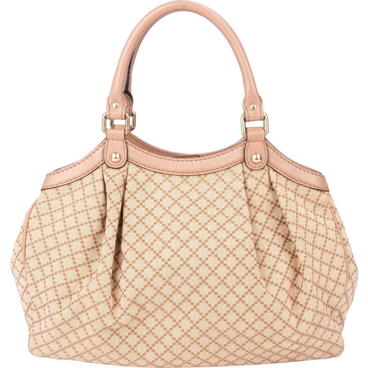 Gucci Gucci Diamante Monogram Sukey Handbag Beige