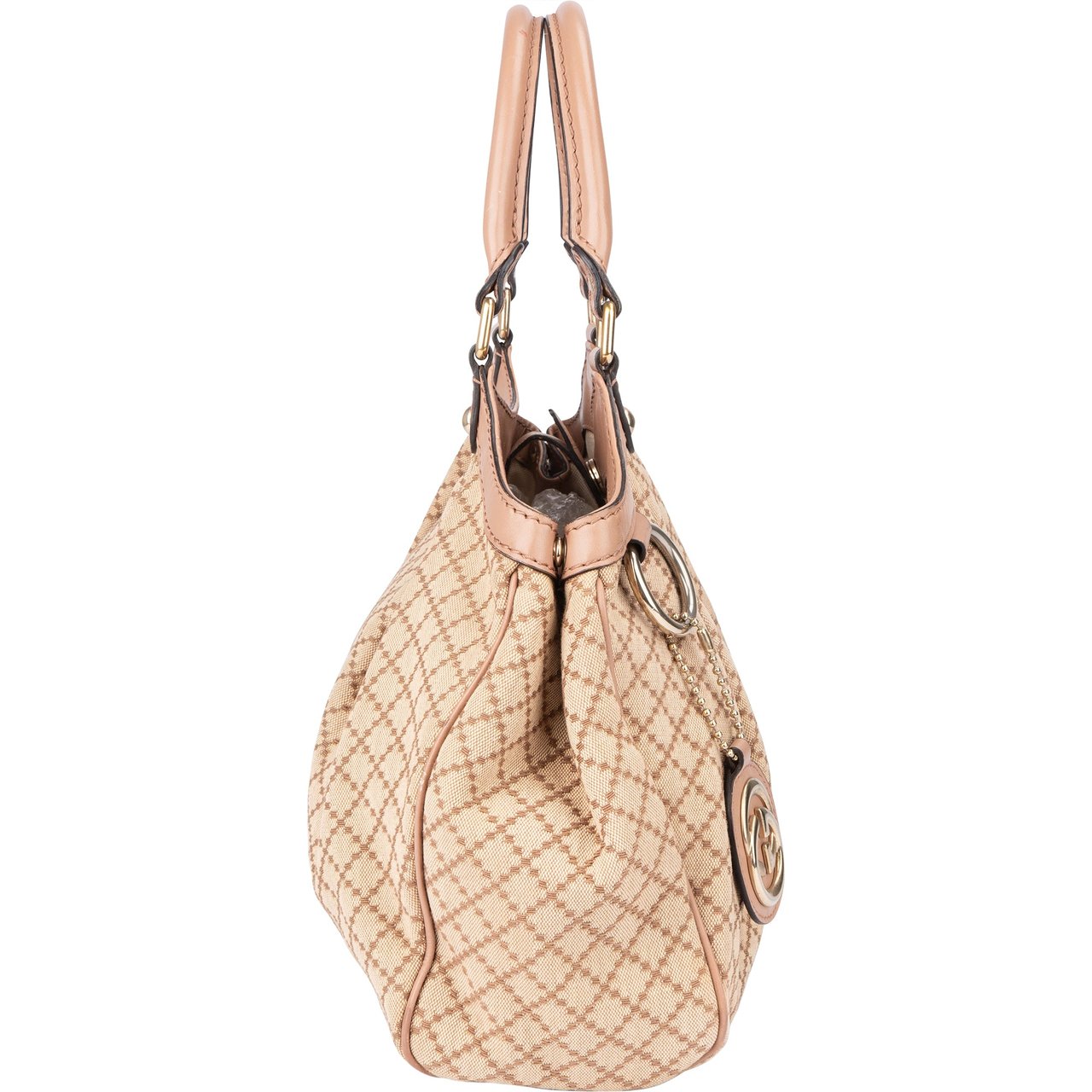 Gucci Gucci Diamante Monogram Sukey Handbag Beige