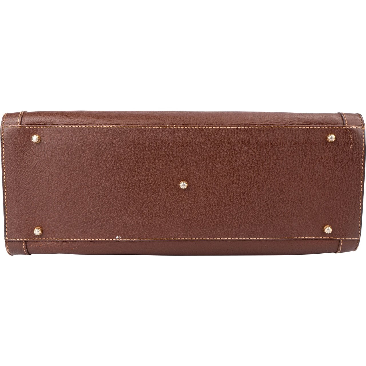 Gucci Gucci Brown Leather Bamboo Handbag Bruin
