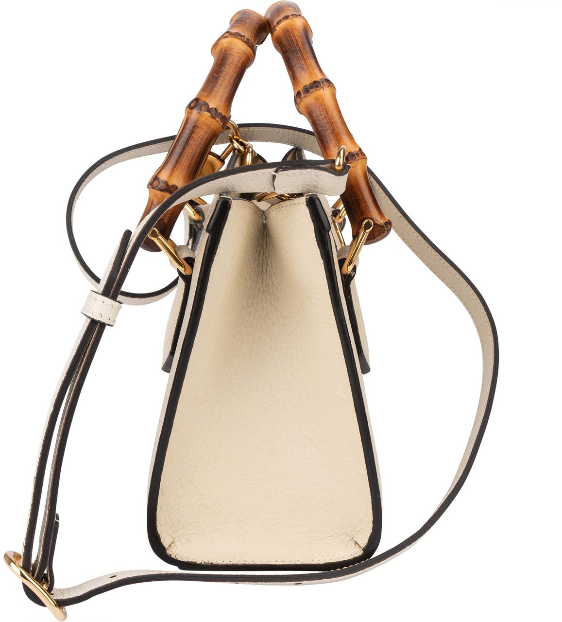 Gucci Gucci GG Monogram Bamboo Diana Handbag Wit