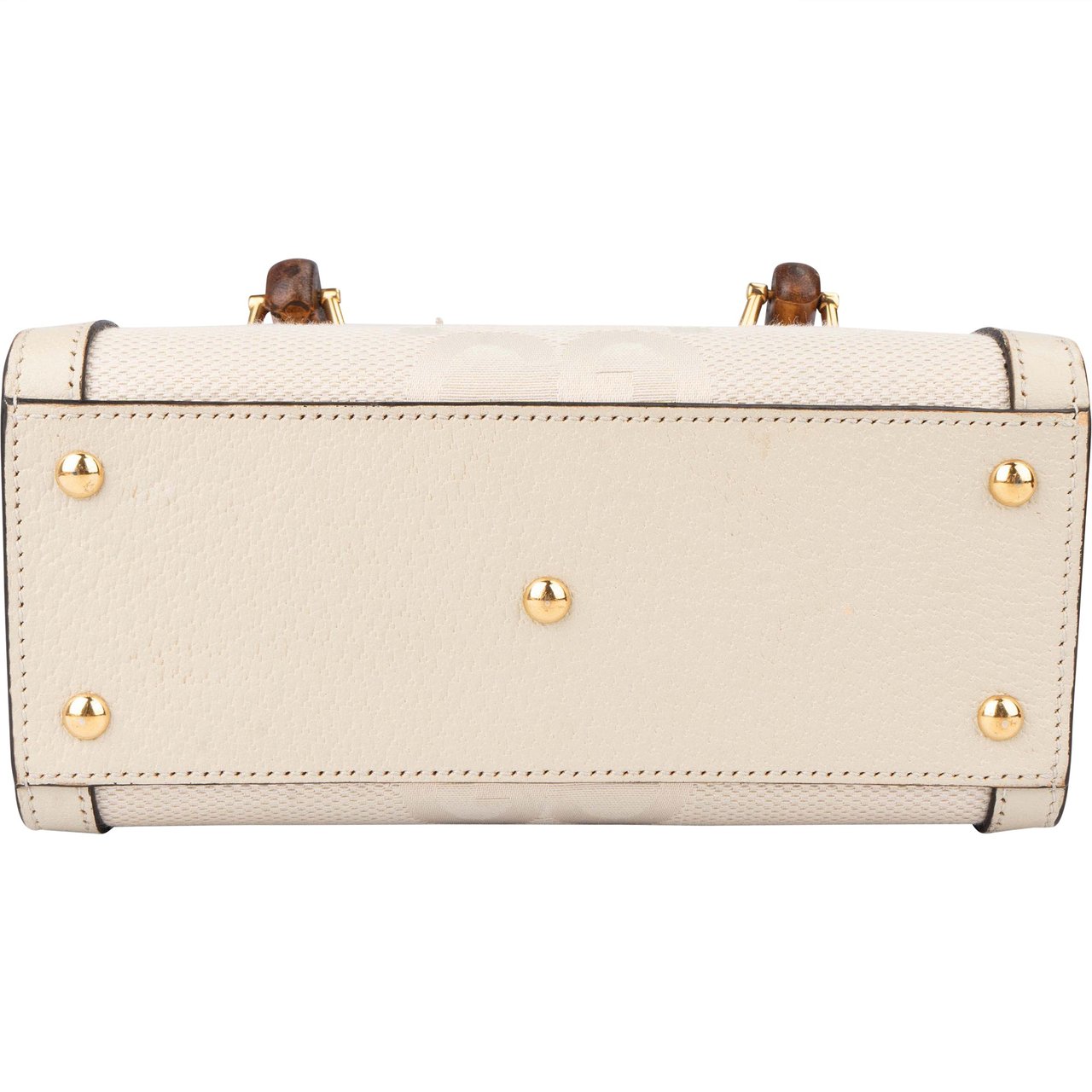 Gucci Gucci GG Monogram Bamboo Diana Handbag Wit