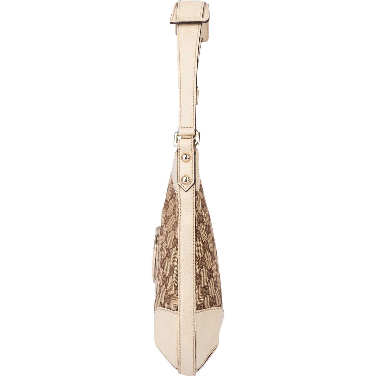 Gucci Gucci GG Monogram Horsebit Handbag Bruin