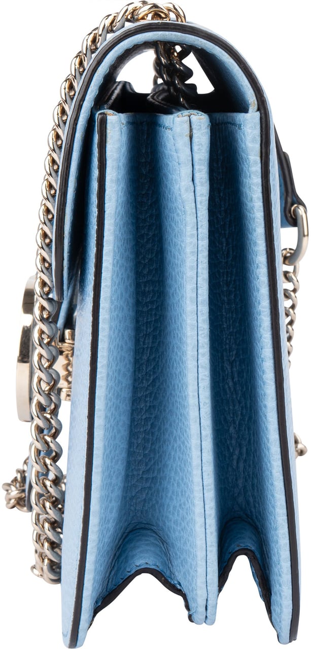 Gucci Gucci Blue Leather Interlocking GG Crossbody Bag Blauw