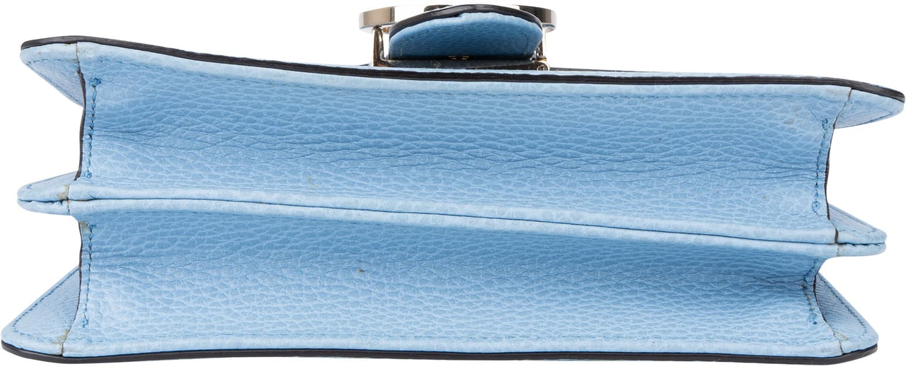 Gucci Gucci Blue Leather Interlocking GG Crossbody Bag Blauw