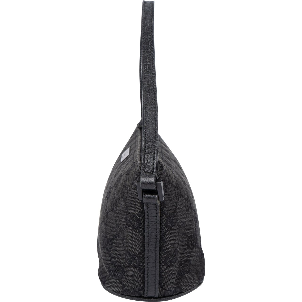 Gucci Gucci GG Monogram Black Label Baguette Handbag Zwart
