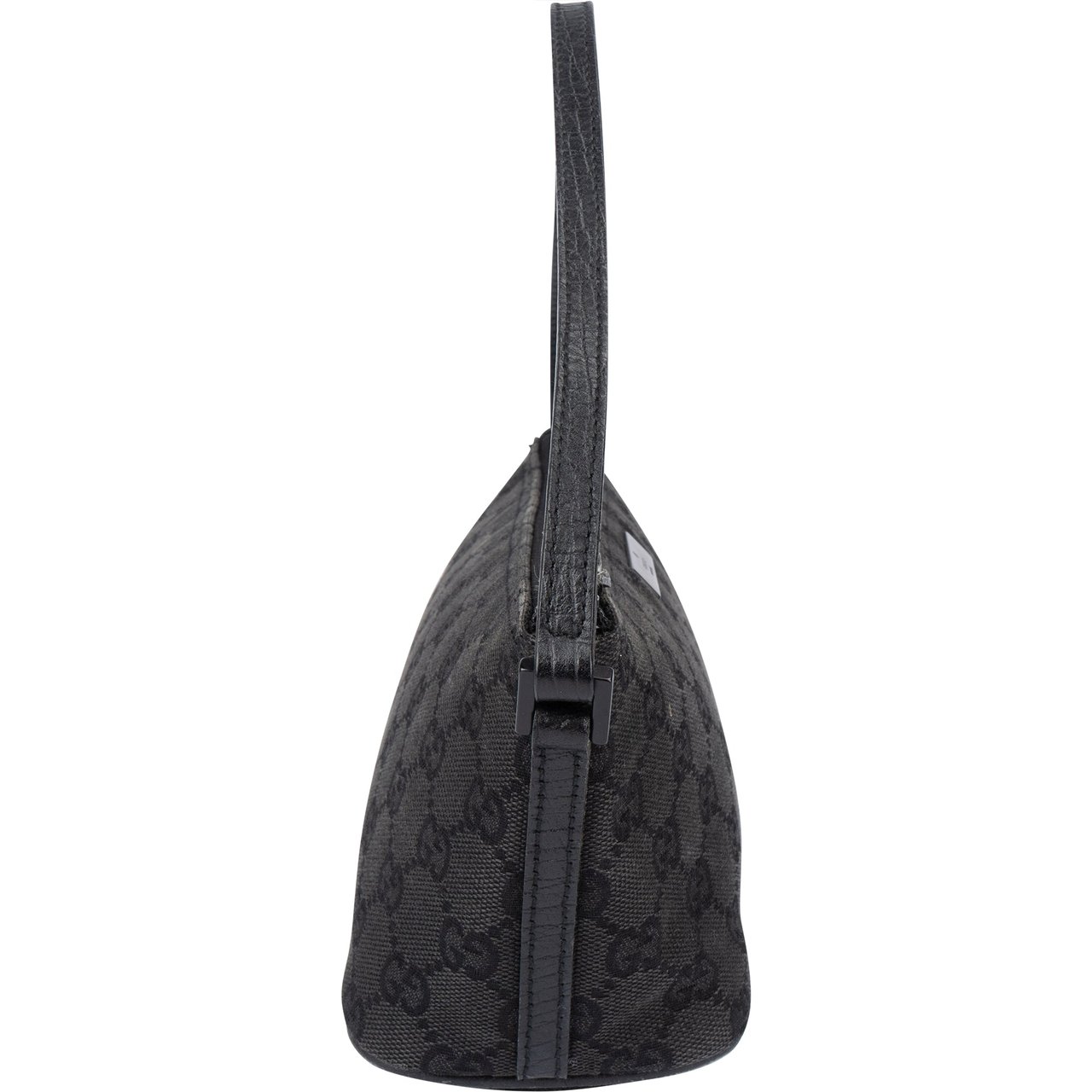 Gucci Gucci GG Monogram Black Label Baguette Handbag Zwart