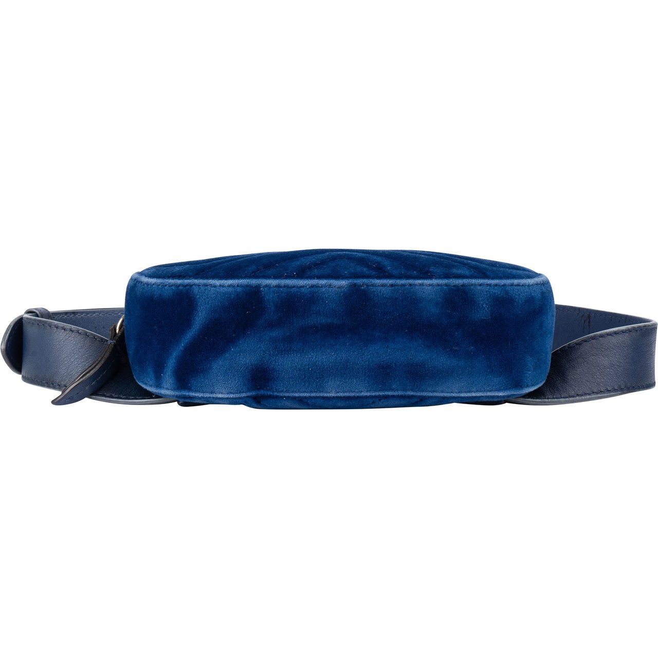 Gucci Gucci Blue Satin Marmont GG Bumbag Blauw