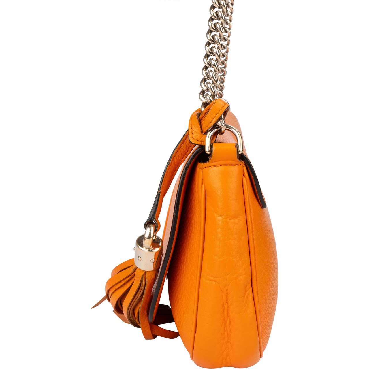 Gucci Gucci Orange Leather GG Soho Crossbody Bag Oranje