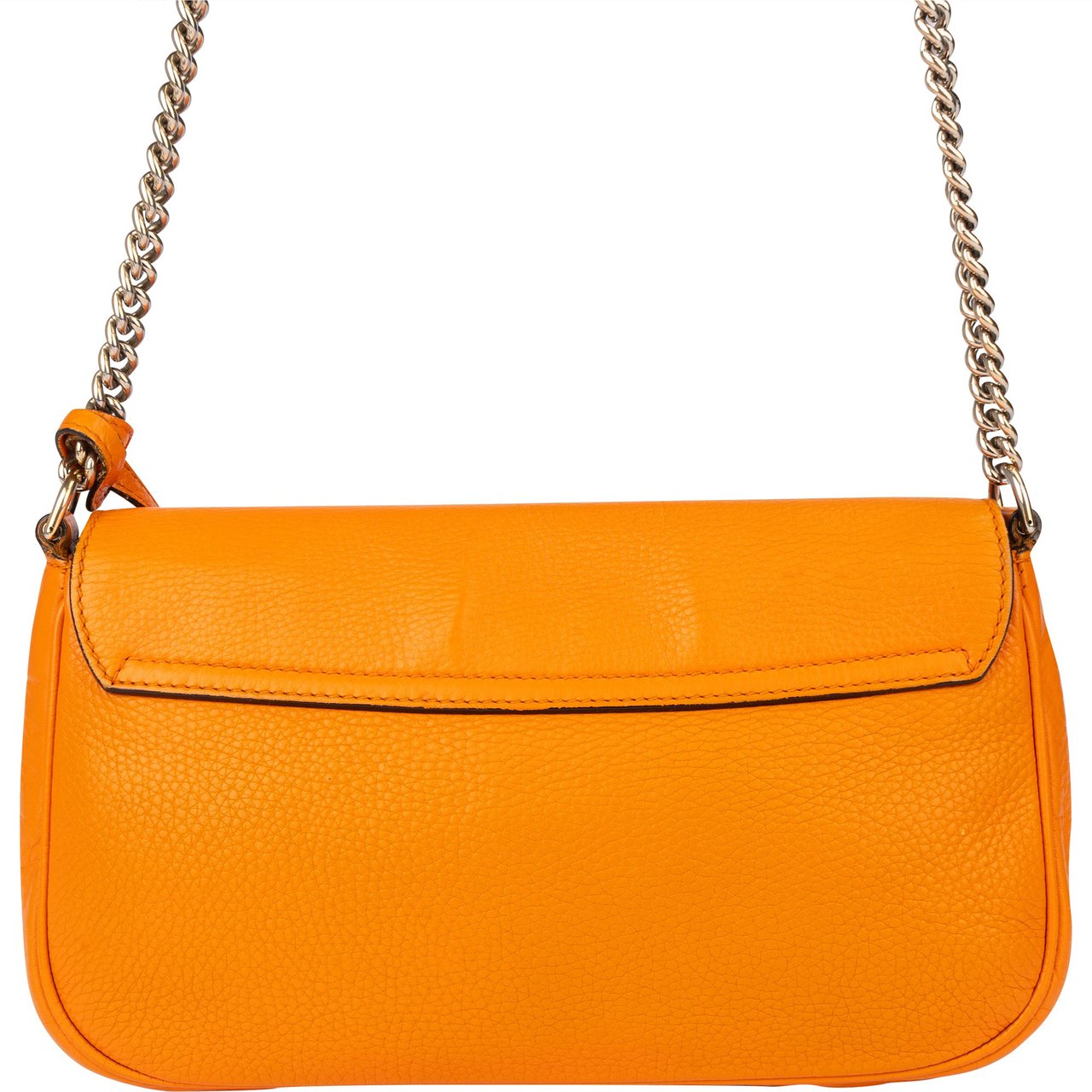 Gucci Gucci Orange Leather GG Soho Crossbody Bag Oranje