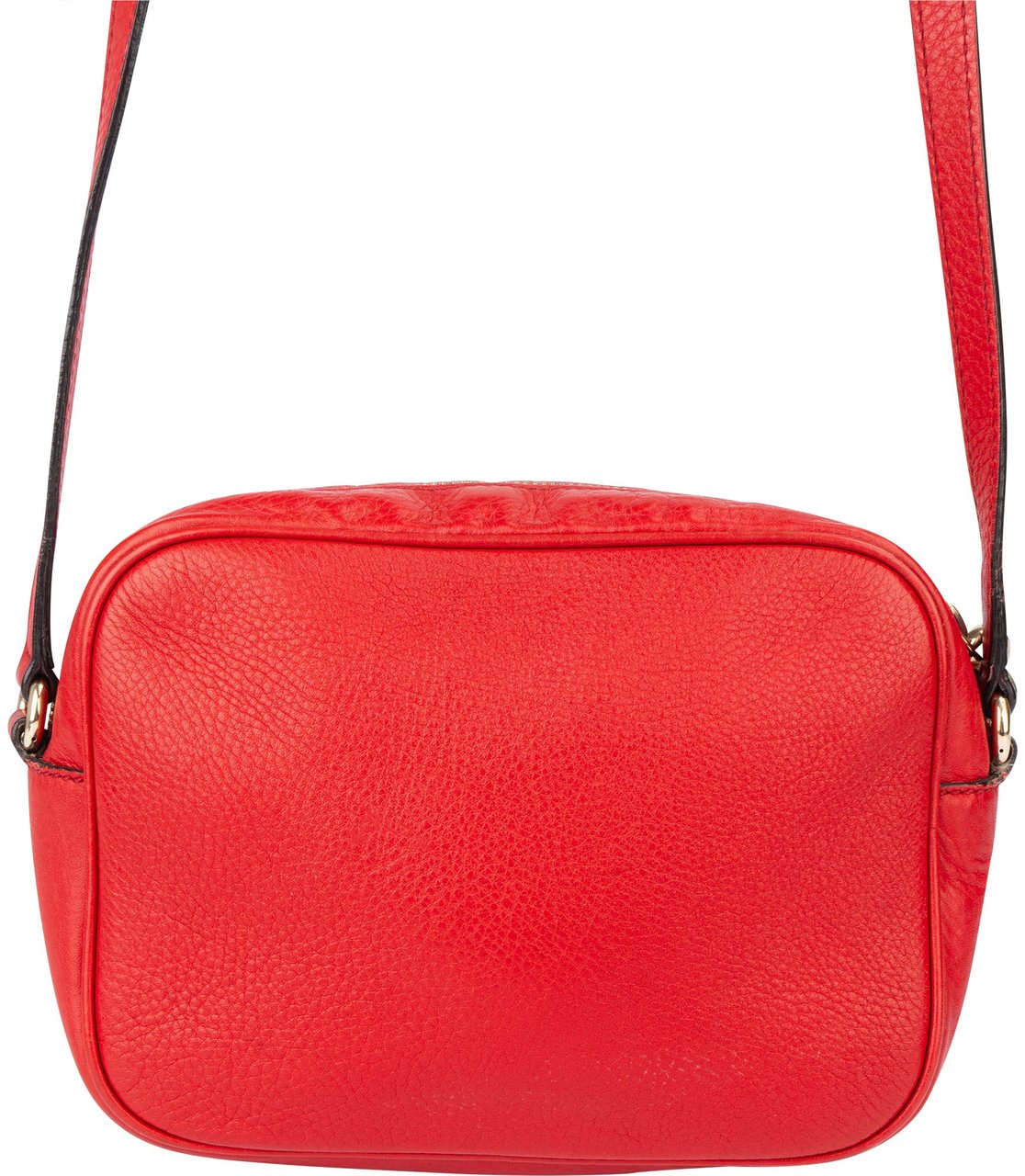 Gucci Gucci Red Leather Soho GG Crossbody Bag Rood