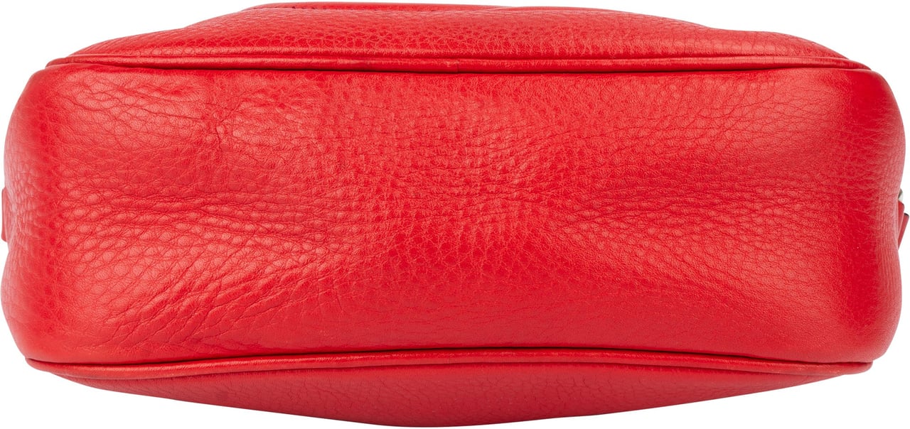 Gucci Gucci Red Leather Soho GG Crossbody Bag Rood